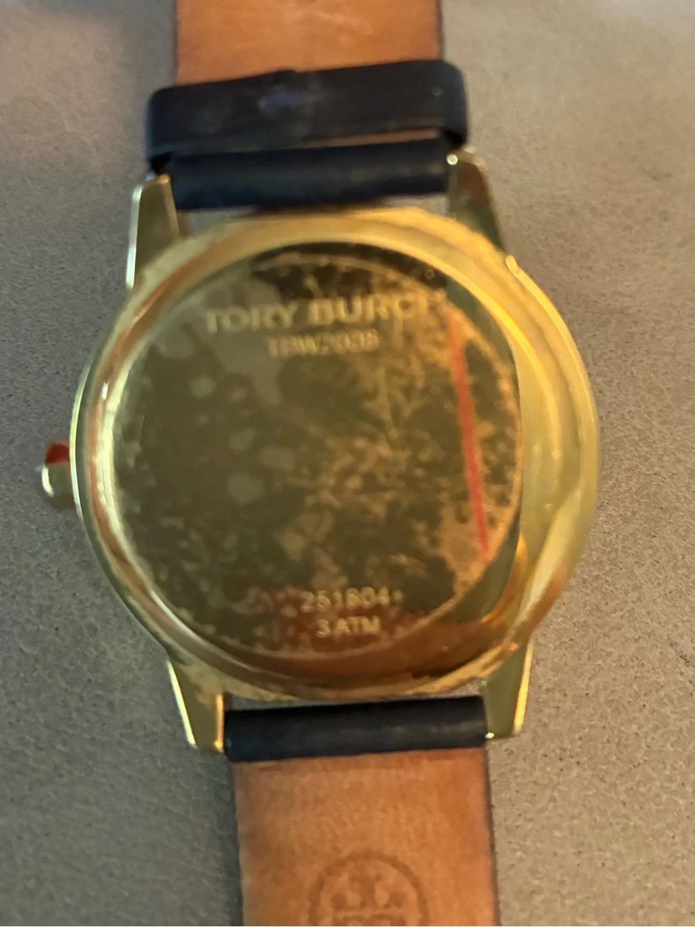 Tory Burch Classic Blue Leather Women’s Watch with Gold Dial
